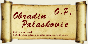 Obradin Palasković vizit kartica